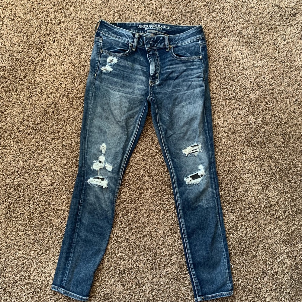 Distressed jeans
